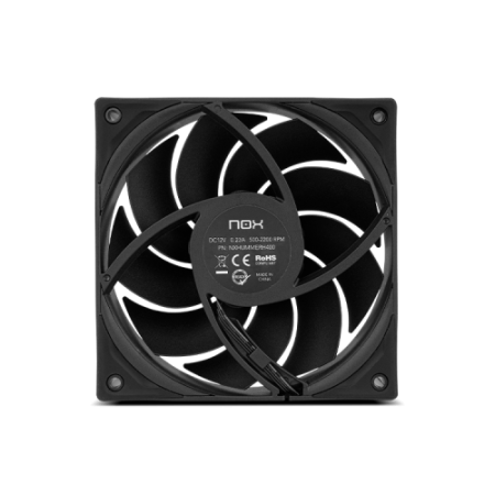NOX NXHUMMERH400 sistema de refrigeración para ordenador Procesador Refrigerador de aire 12 cm Negro