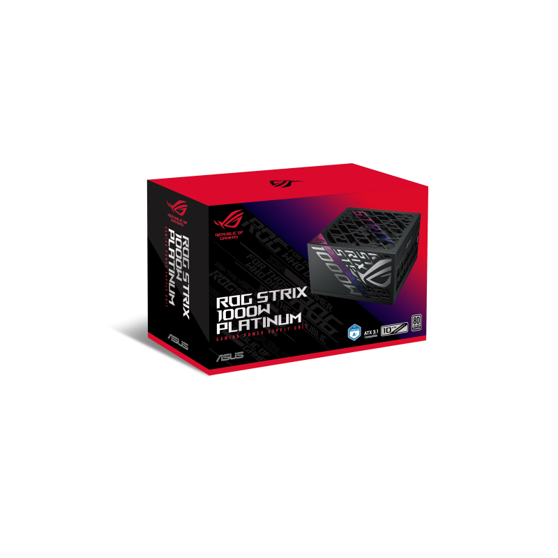 ASUS ROG STRIX-1000P-GAMING unidad de fuente de alimentación 1000 W 20+4 pin ATX ATX Negro, Plata