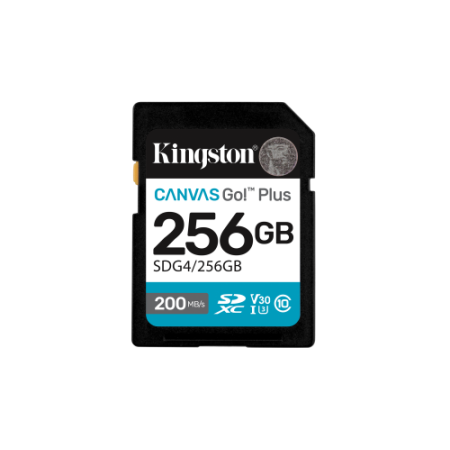 Kingston Technology 256GB SDXC Canvas Go Plus Gen4 200MB/s C10 UHS-I U3 V30