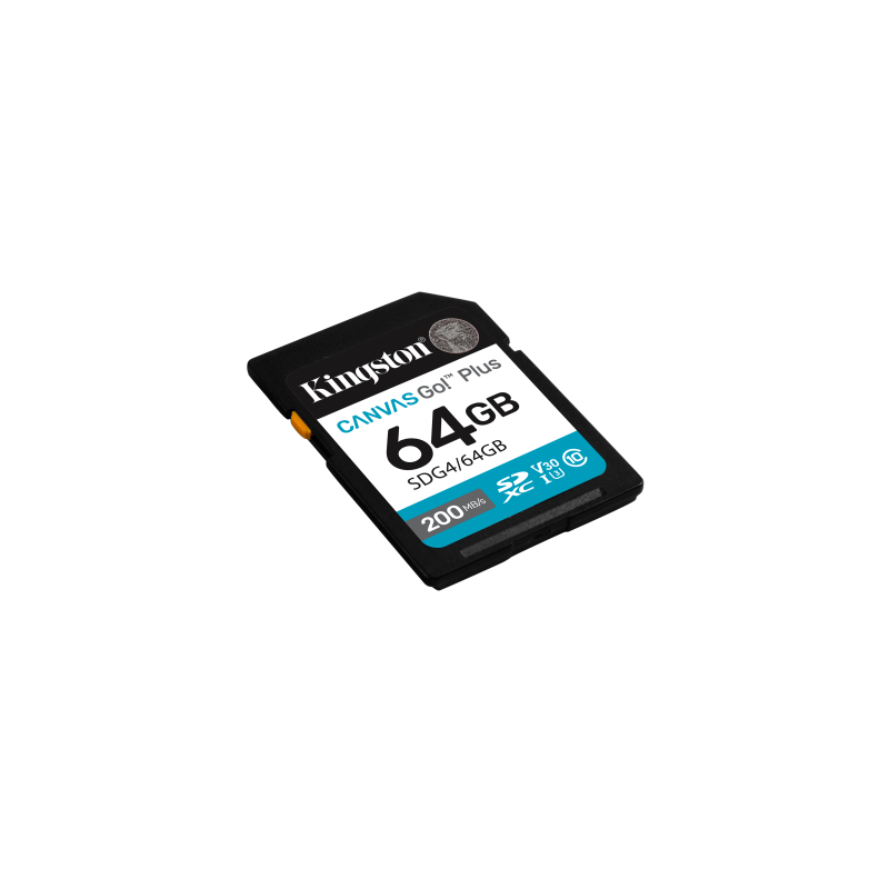 Kingston Technology 64GB SDXC Canvas Go Plus Gen4 200MB/s C10 UHS-I U3 V30