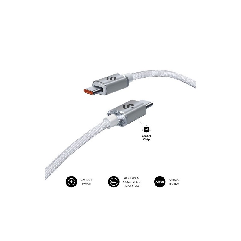 SUBBLIM CABLE OPTIMUS 60W C-C 1m WHITE