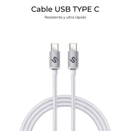 SUBBLIM CABLE OPTIMUS 60W C-C 1m WHITE