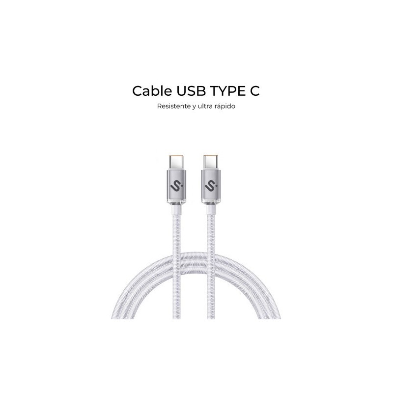 SUBBLIM CABLE OPTIMUS 60W C-C 1m WHITE