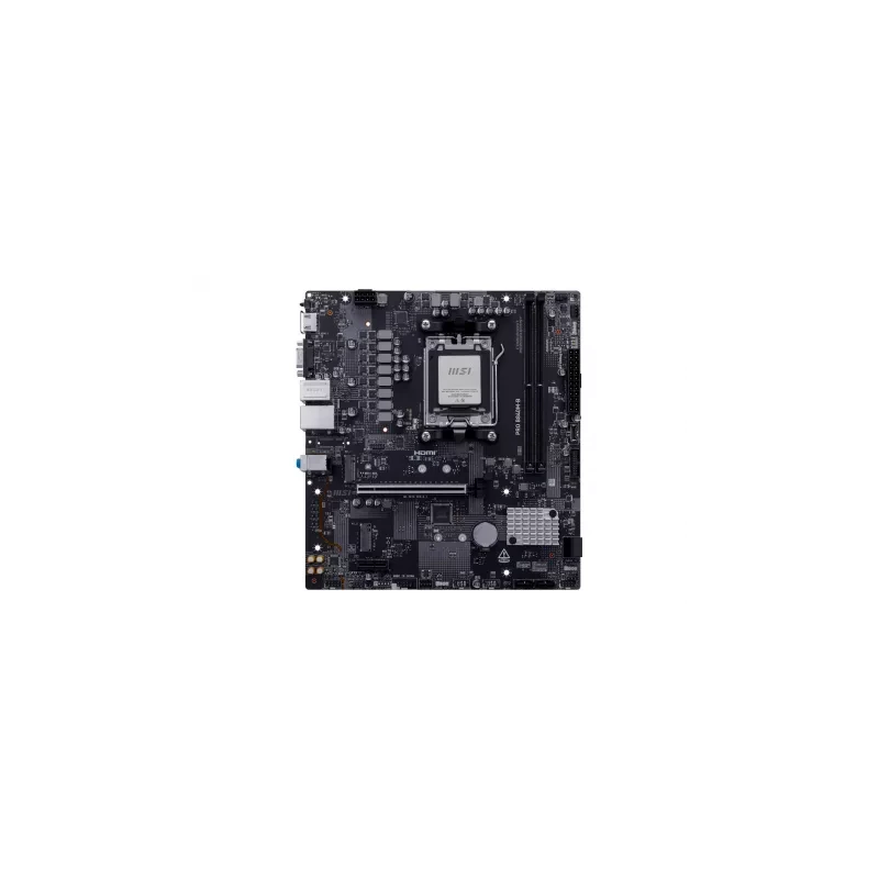 PLACA MSI PRO B840M-B,AMD,AM5,B840,4DDR5,256GB,1HDMI,4SATA3+2M.2,GBLAN,4USB3.2,MATX