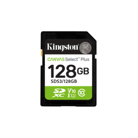 Kingston Technology 128 GB SDXC Canvas Select Plus Gen3 150 MB/s C10 UHS-I U1 V10