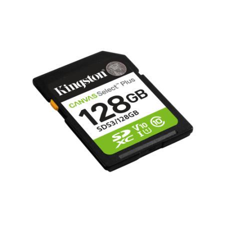 Kingston Technology 128 GB SDXC Canvas Select Plus Gen3 150 MB/s C10 UHS-I U1 V10