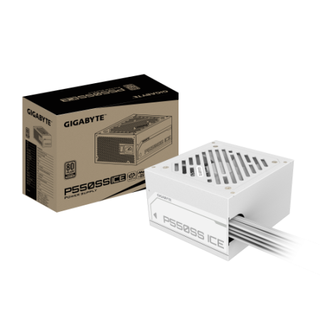 GIGABYTE P550SS ICE Fuente de Alimentación - PCIe 5.0, 80 PLUS Silver, Ventilador de 120 mm, Compatible con ATX 3.0, Enchufe EU