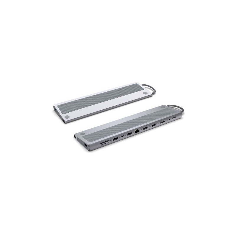 Ewent EW1150 base para portátil y replicador de puertos Alámbrico USB 3.2 Gen 1 (3.1 Gen 1) Type-C Aluminio