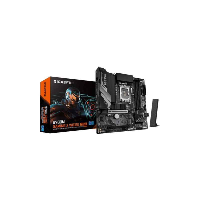 PLACA GIGABYTE B760M GAMING X WF6E GEN5,INTEL,1700,B760,4DDR5,192GB,HDMI+DP,4SATA+3M.2,3USB 3.2+USB-C,2.5GB+WIFI6E+BT5.3,MATX
