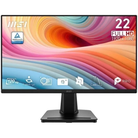 MSI MONITOR PRO MP225 E12VL. 21.45″ VA FLAT. 1920x1080. 120HZ. NEGRO