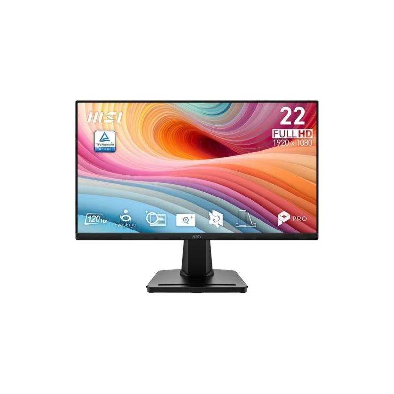 MSI MONITOR PRO MP225 E12VL. 21.45″ VA FLAT. 1920x1080. 120HZ. NEGRO