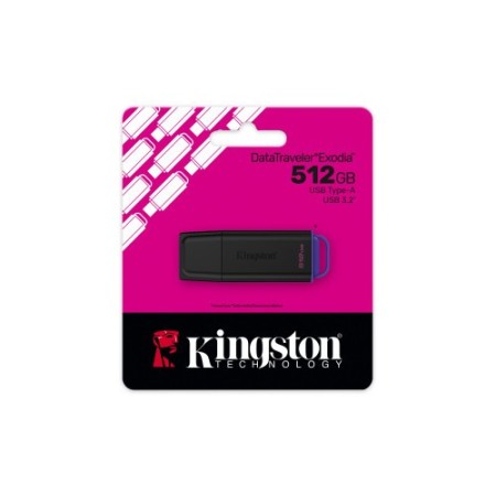 Kingston Technology DataTraveler 512GB Portátil USB 3.2 Gen 1 Exodia Negro + Violeta