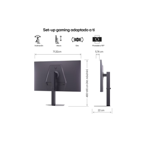 MONITOR LG, 32″, 32G600A-B, 81,3 CM, 2560 X 1440 PIXELES, QUAD HD, LCD, 1 MS, NEGRO