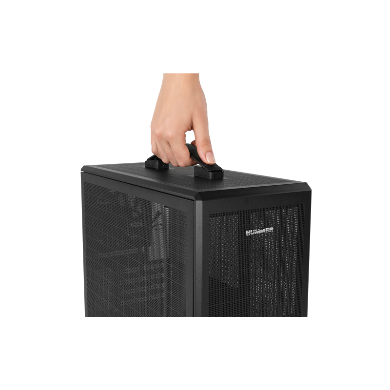 NOX HUMMER REFRESH MINI TORRE M-ATX PORTABLE MESH NGR