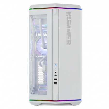 NOX Hummer Semitorre ATX cristal curvo ARGB Blnc