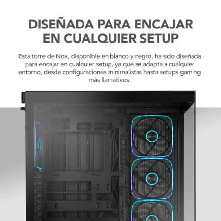 NOX Hummer BLADE, Semitorre ATX, ARGB, Ultra Airflow, Negro