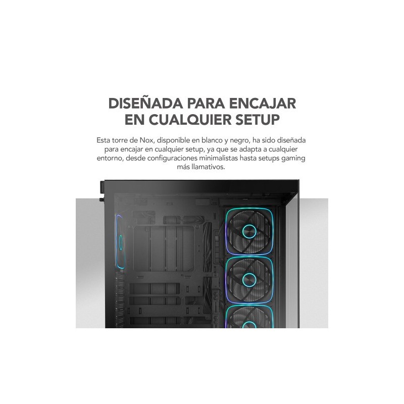 NOX Hummer BLADE, Semitorre ATX, ARGB, Ultra Airflow, Negro