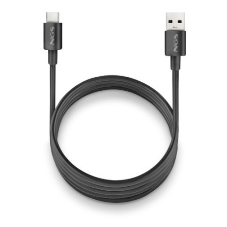 NGS ZYRO-AC cable USB USB 2.0 1 m USB A USB C 0,48 Gbit/s Negro