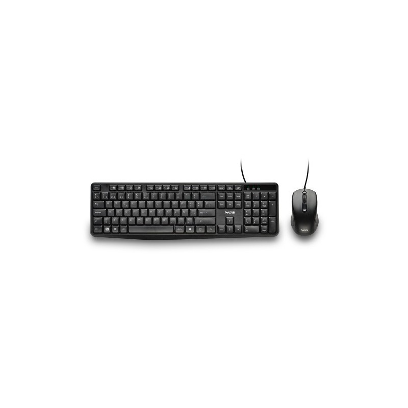 NGS COCOA KIT V2 teclado Ratón incluido Universal USB QWERTY Español Negro