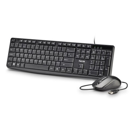 NGS COCOA KIT V2 teclado Ratón incluido Universal USB QWERTY Español Negro