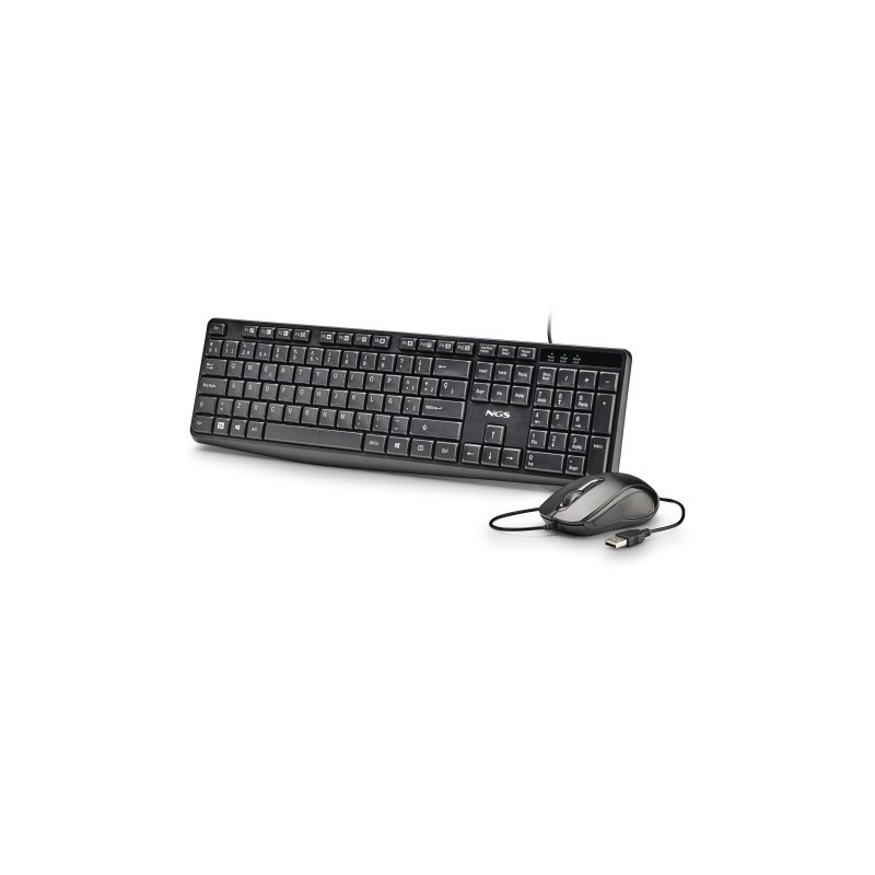 NGS COCOA KIT V2 teclado Ratón incluido Universal USB QWERTY Español Negro