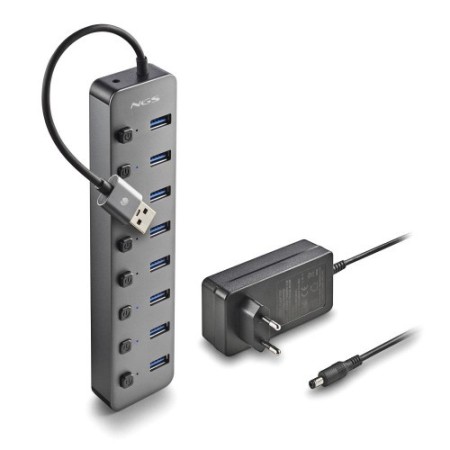 NGS IHUB 8 USB 2.0 Type-A 5000 Mbit/s Gris