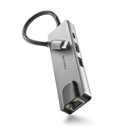 NGS NGS-HUB-0140 hub de interfaz USB 2.0 Type-C 5000 Mbit/s Aluminio, Negro
