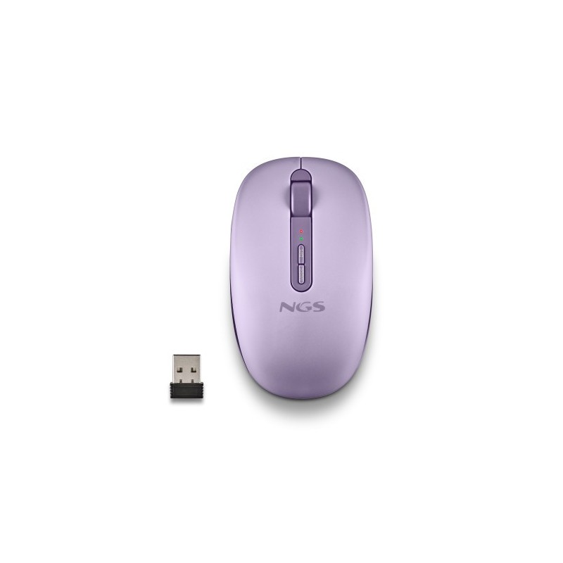 NGS FOG DUAL PURPLE ratón Universal Ambidextro RF Wireless + Bluetooth 1600 DPI