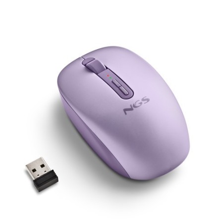 NGS FOG DUAL PURPLE ratón Universal Ambidextro RF Wireless + Bluetooth 1600 DPI