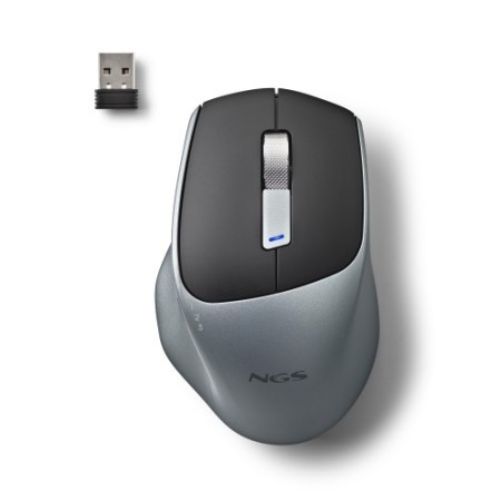 NGS LUSH-RB ratón Oficina mano derecha RF inalámbrico Óptico 1600 DPI