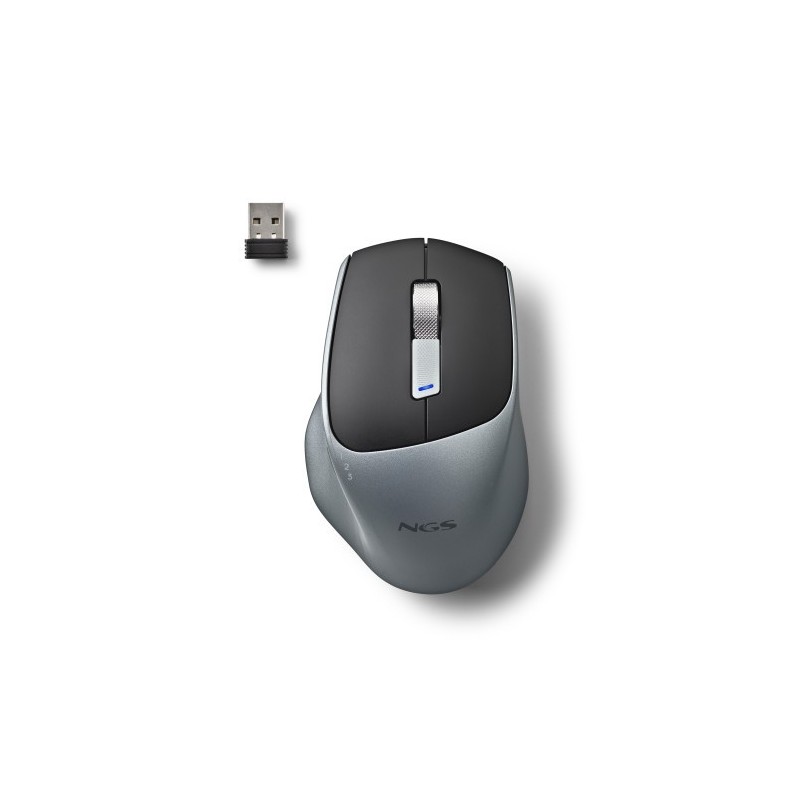 NGS LUSH-RB ratón Oficina mano derecha RF inalámbrico Óptico 1600 DPI