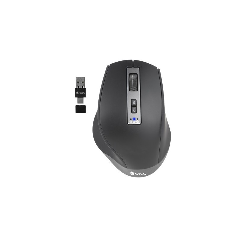NGS BLUR-RB ratón Juego mano derecha Bluetooth + USB Type-A 3200 DPI