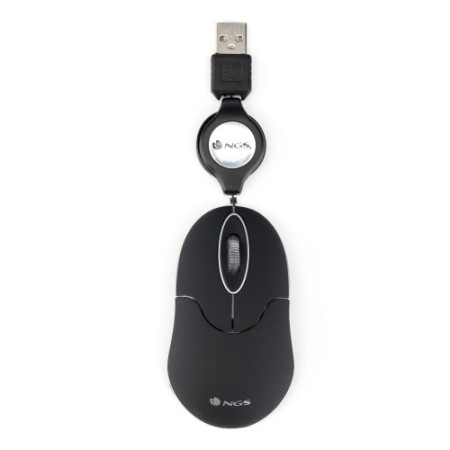 NGS SIN ratón Viajes Ambidextro USB tipo A Óptico 1000 DPI