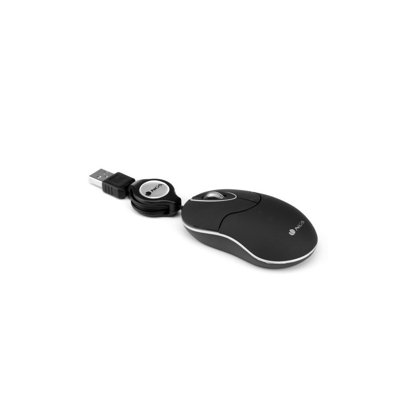 NGS SIN ratón Viajes Ambidextro USB tipo A Óptico 1000 DPI