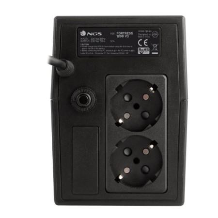 NGS FORTRESS 1200 V3 sistema de alimentación ininterrumpida (UPS) En espera (Fuera de línea) o Standby (Offline) 1,2 kVA 480 W 2