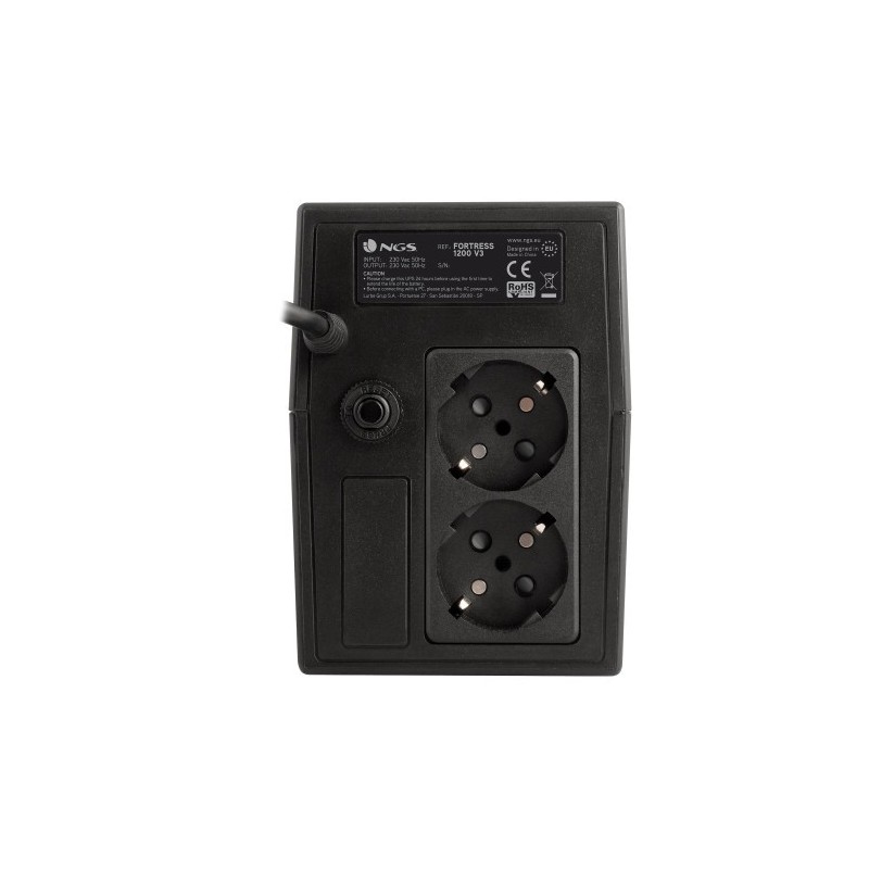 NGS FORTRESS 1200 V3 sistema de alimentación ininterrumpida (UPS) En espera (Fuera de línea) o Standby (Offline) 1,2 kVA 480 W 2