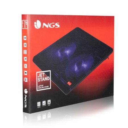 NGS Jetstand almohadilla fría 39,6 cm (15.6″) 1000 RPM Negro