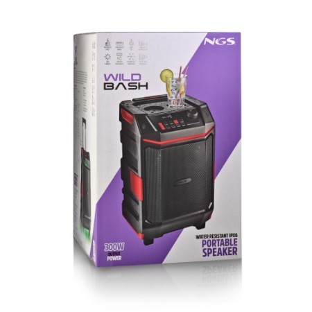 NGS WILD BASH Altavoz portátil estéreo Negro 50 W