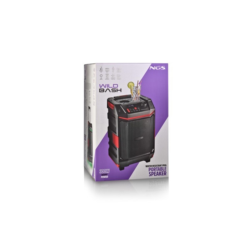 NGS WILD BASH Altavoz portátil estéreo Negro 50 W