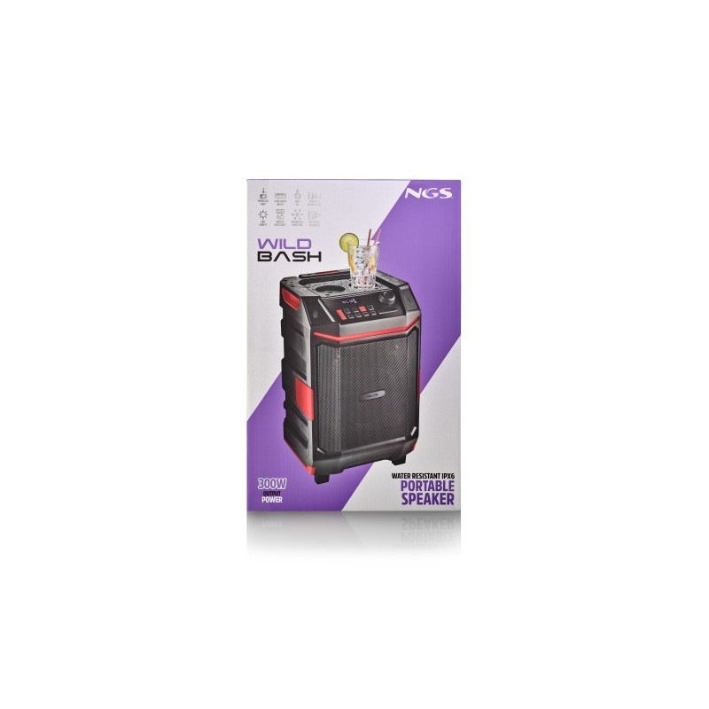 NGS WILD BASH Altavoz portátil estéreo Negro 50 W
