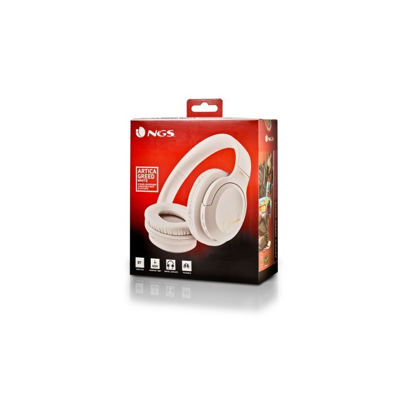NGS ARTICA GREED Auriculares Inalámbrico y alámbrico Diadema Llamadas/Música USB Tipo C Bluetooth Blanco