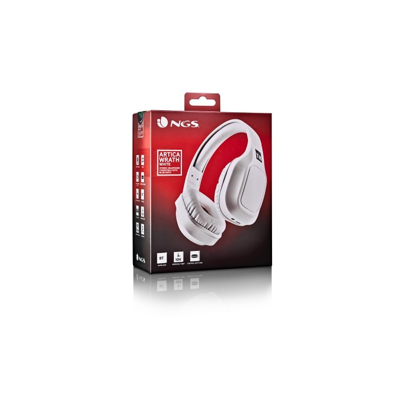NGS ARTICA WRATH Auriculares Inalámbrico y alámbrico Diadema Llamadas/Música USB Tipo C Bluetooth Blanco