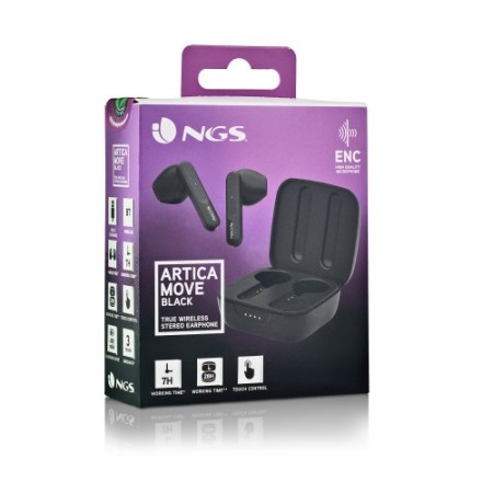 NGS ARTICA MOVE Auriculares Inalámbrico Dentro de oído Llamadas/Música Bluetooth Negro