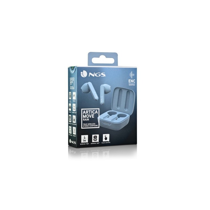 NGS ARTICA MOVE Auriculares Inalámbrico Dentro de oído Llamadas/Música Bluetooth Azul claro