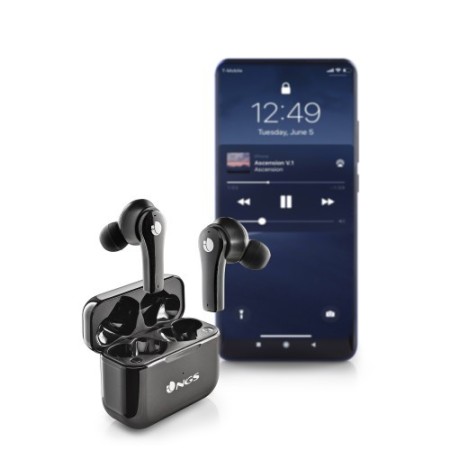 NGS ARTICA BLOOM Auriculares Inalámbrico Dentro de oído Llamadas/Música USB Tipo C Bluetooth Negro