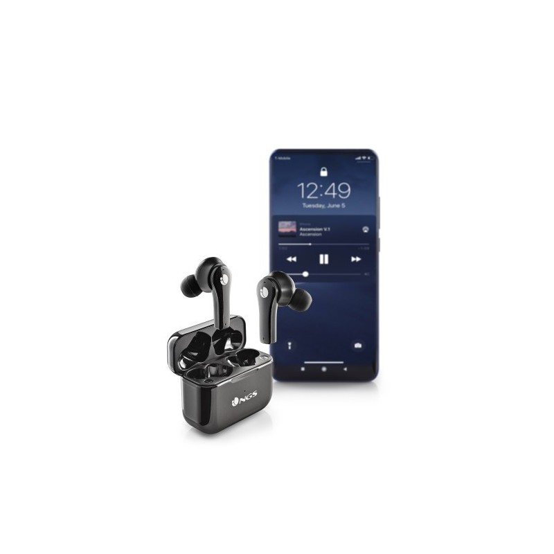 NGS ARTICA BLOOM Auriculares Inalámbrico Dentro de oído Llamadas/Música USB Tipo C Bluetooth Negro