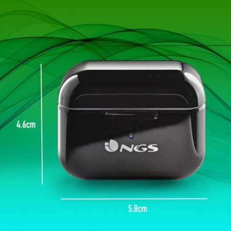 NGS ARTICA BLOOM Auriculares Inalámbrico Dentro de oído Llamadas/Música USB Tipo C Bluetooth Negro