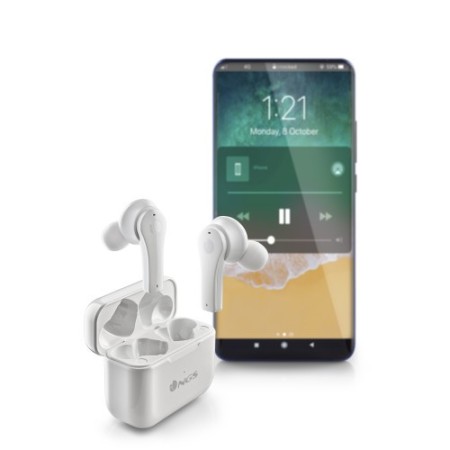 NGS ARTICA BLOOM Auriculares Inalámbrico Dentro de oído Llamadas/Música USB Tipo C Bluetooth Blanco