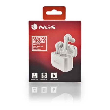 NGS ARTICA BLOOM Auriculares Inalámbrico Dentro de oído Llamadas/Música USB Tipo C Bluetooth Blanco