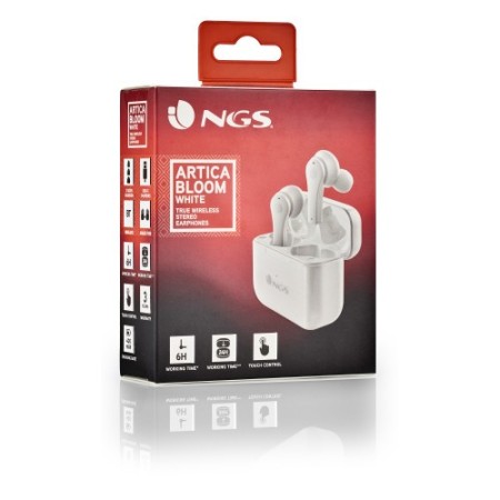 NGS ARTICA BLOOM Auriculares Inalámbrico Dentro de oído Llamadas/Música USB Tipo C Bluetooth Blanco